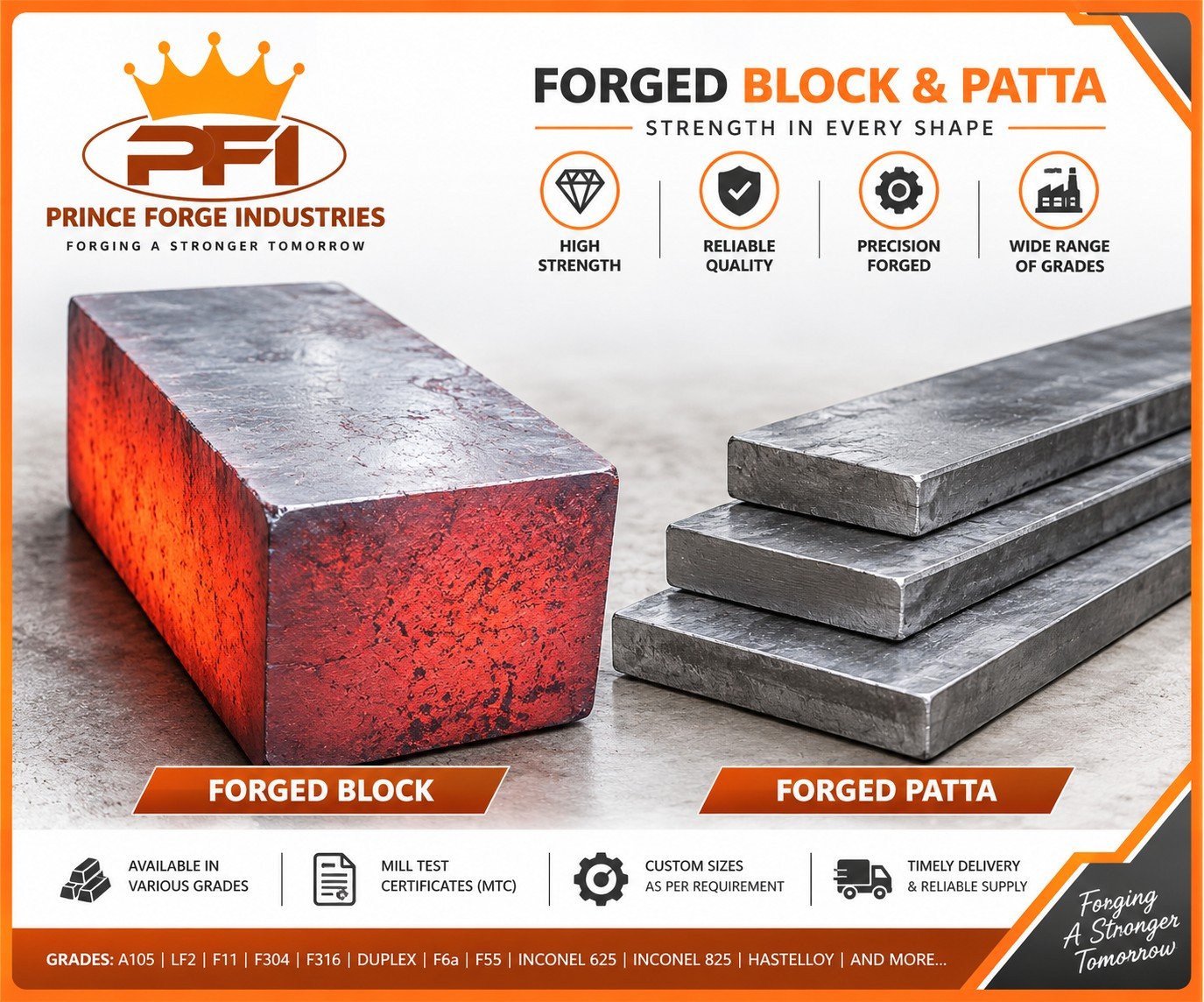 Block & patta forgings from Prince Forge Industries catalogue